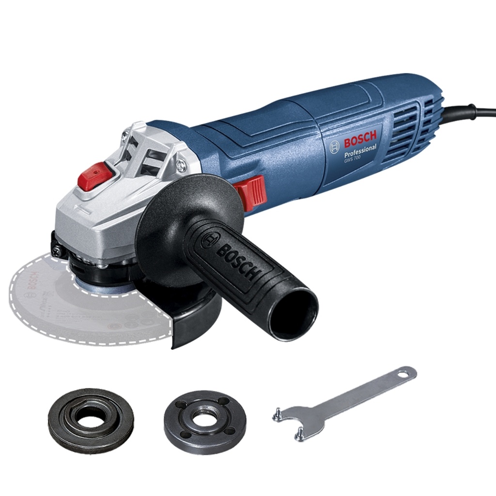 ESMERIL ANGULAR M14 4 1/2" 710 W 127 V 60 Hz 12000 RPM MOD. GWS 700 SIN DISCO REF. 0 601 3A3 0G0 / 865840 MARCA BOSCH