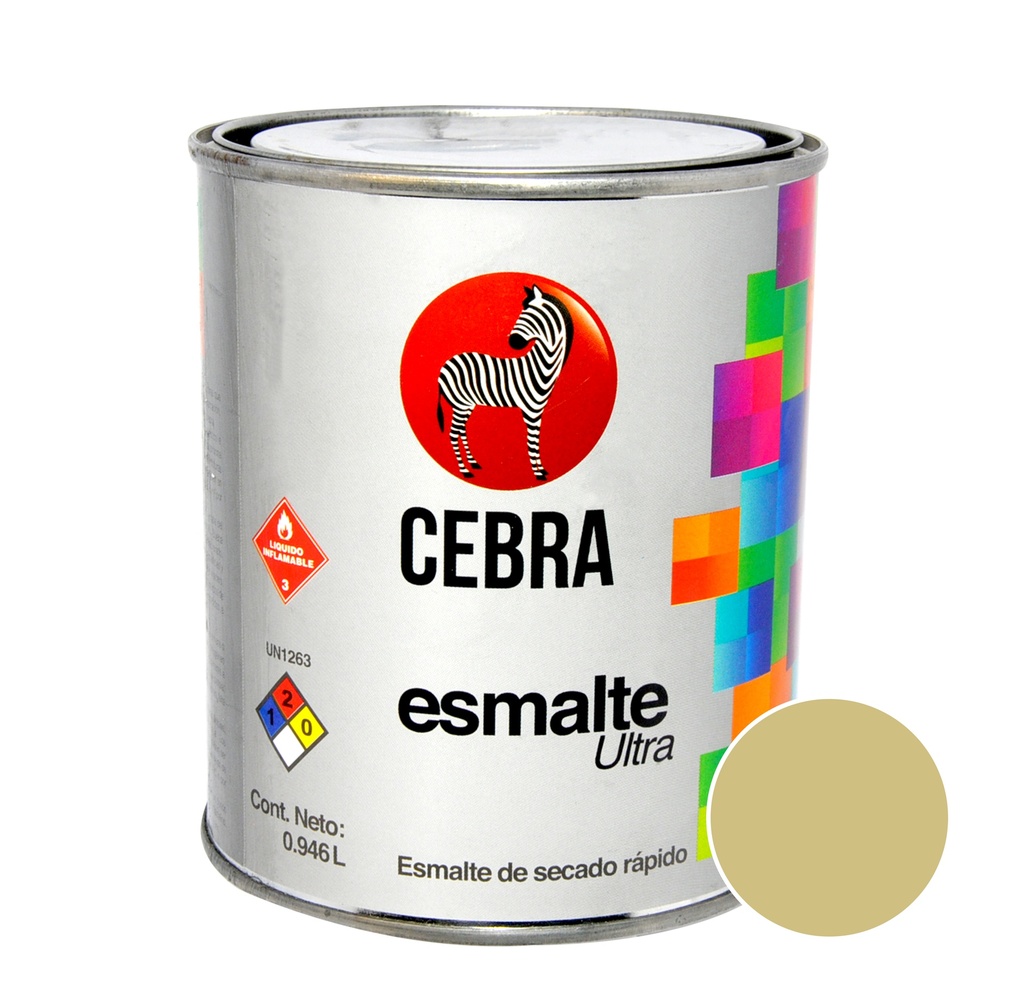 ESMALTE CLASE B SERIE ULTRA COLOR MARFIL DE 1/4 DE GL REF. 3111-002 MARCA CEBRA