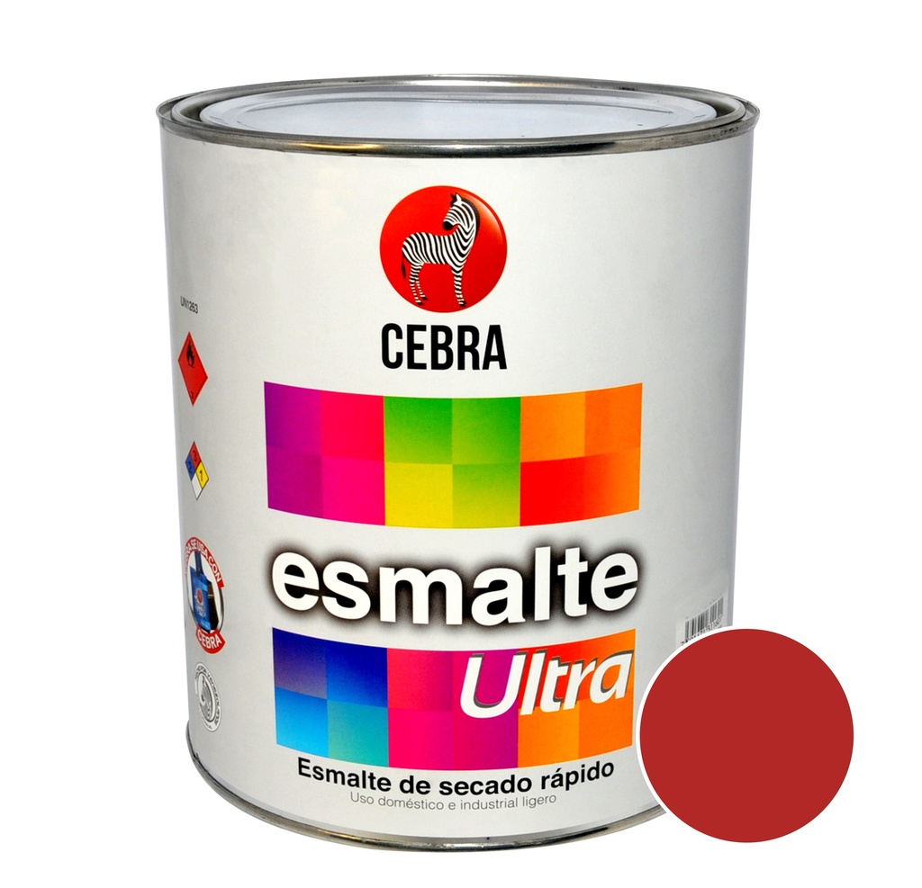 ESMALTE CLASE B SERIE ULTRA COLOR ROJO VIVO DE 1 GL REF. 3113-001 MARCA CEBRA