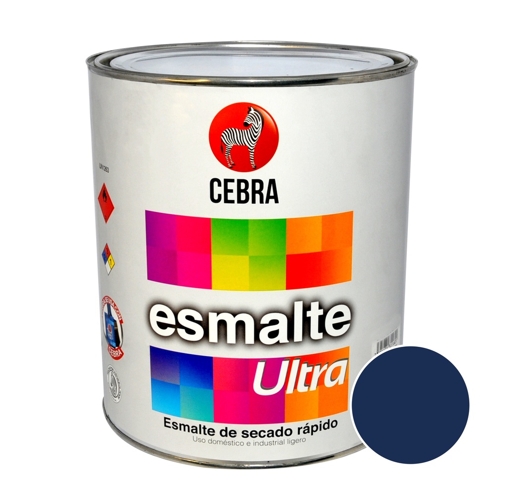 ESMALTE CLASE B SERIE ULTRA COLOR AZUL PROFUNDO DE 1 GL REF. 3114-001 MARCA CEBRA