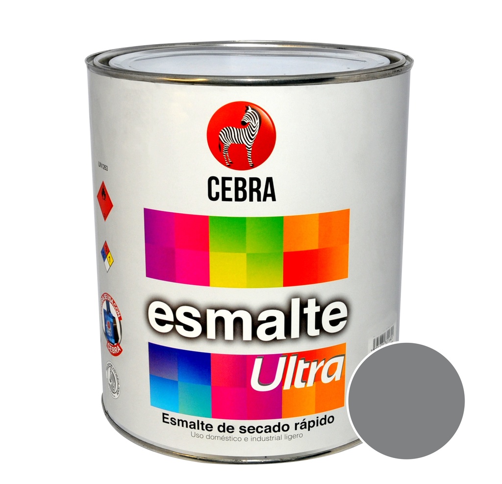 ESMALTE CLASE B SERIE ULTRA COLOR GRIS OSCURO DE 1 GL REF. 3116-101 MARCA CEBRA