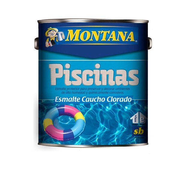 ESMALTE CAUCHO CLORADO INDUSTRIAL AZUL 1 GL ( PINTURA PISCINA ) REF. FA0-77040001 MARCA MONTANA