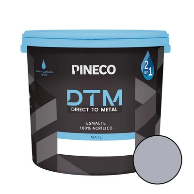 PINTURA ESMALTE ACRILICO DTM SATINADO 1 GL COLOR GRIS REF- DTM03G MARCA PINECO