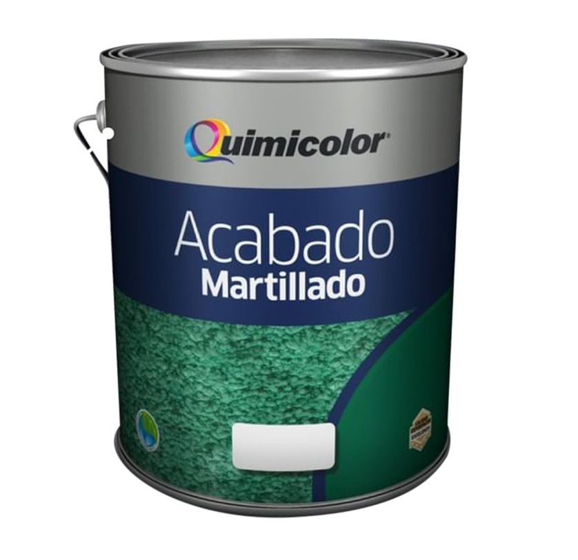 ESMALTE BRILLANTE COLOR PLATA / ACABADO MARTILLADO 1 GL REF. EAM130-01 MARCA QUIMICOLOR