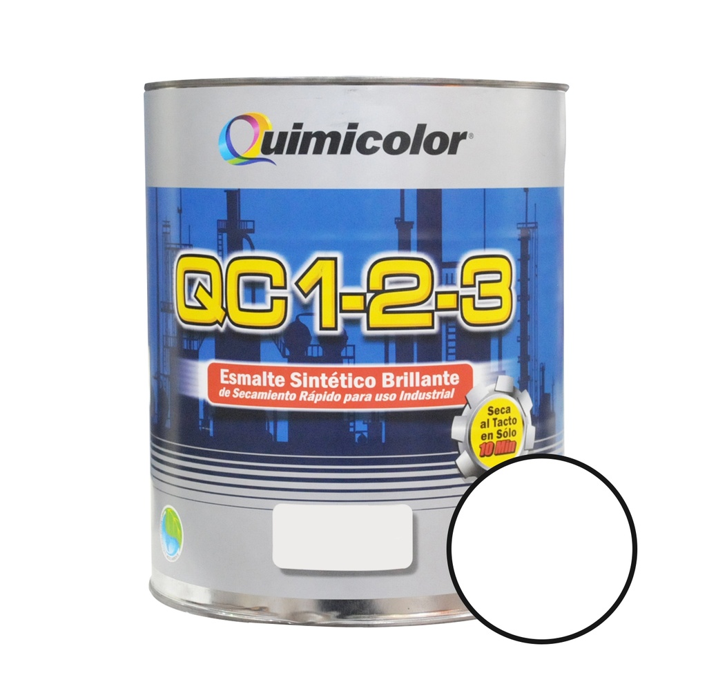 ESMALTE SINTETICO COLOR BLANCO 1 GL QC-1-2-3 REF. ESR010-01 MARCA QUIMICOLOR