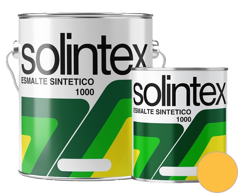 ESMALTE SINTETICO SECADO RAPIDO 1 GL COLOR AMARILLO CROMO REF. 1025 MARCA SOLINTEX