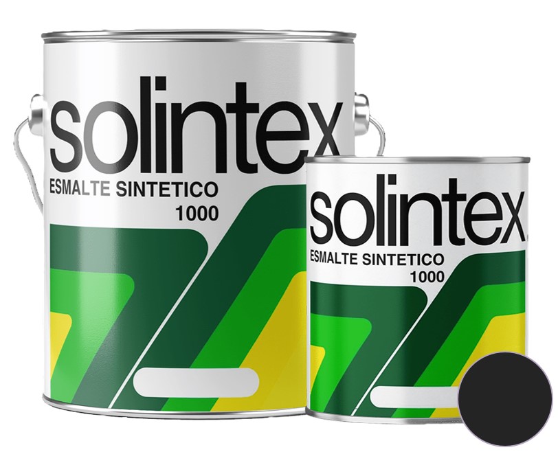 ESMALTE SINTETICO SECADO RAPIDO 1 GL COLOR NEGRO REF. 1060 MARCA SOLINTEX