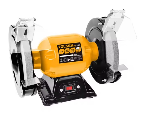 ESMERIL DE BANCO DE 8" - 3 A - 350 W - 60 HZ - 120 V - EJE 1/2" - 3450 RPM REF. 79812 MARCA TOLSEN