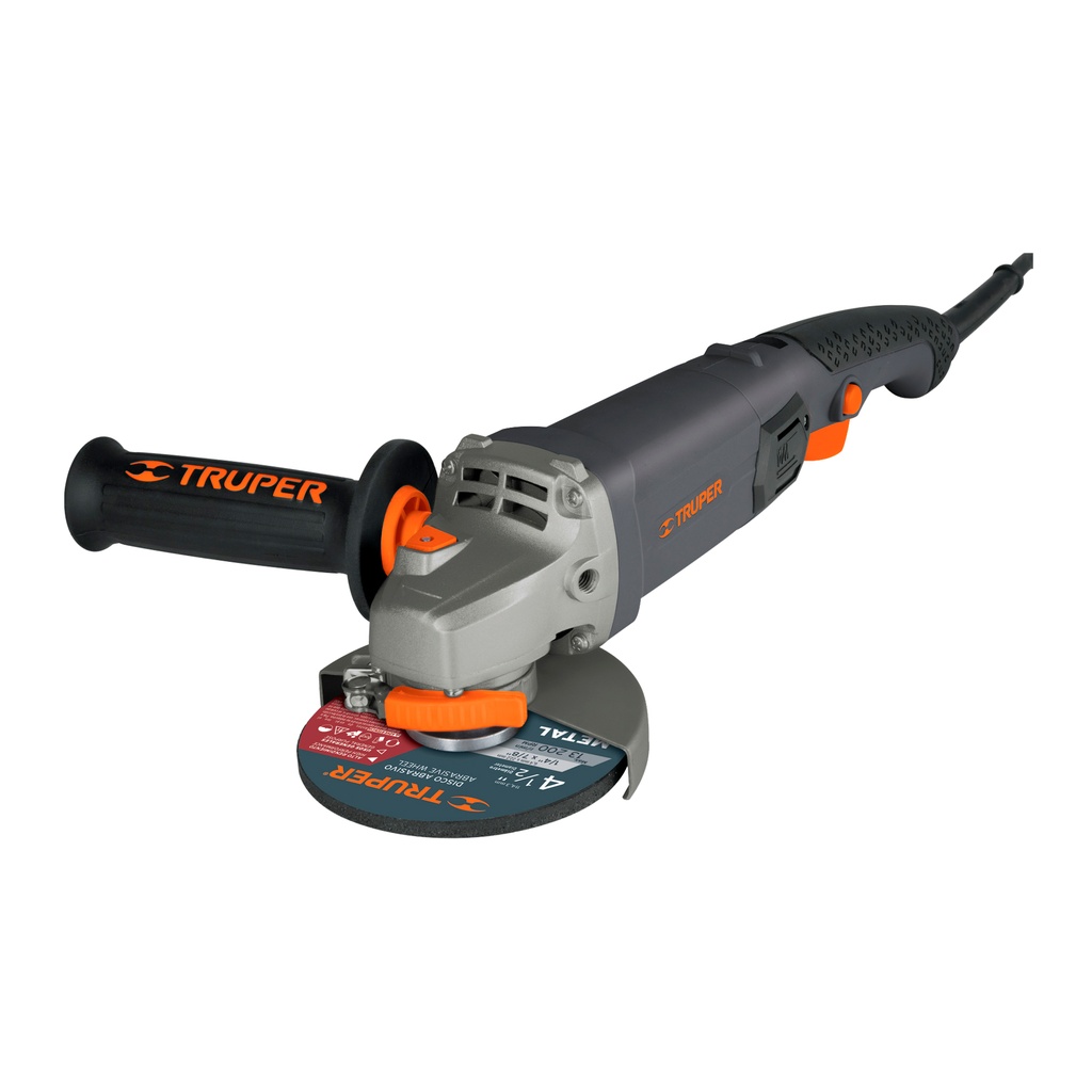 ESMERILADORA ANGULAR INDUSTRIAL 4 1/2" 950 W / 11.000 RPM MOD.ESMA-459ON REF. 12872 MARCA TRUPER