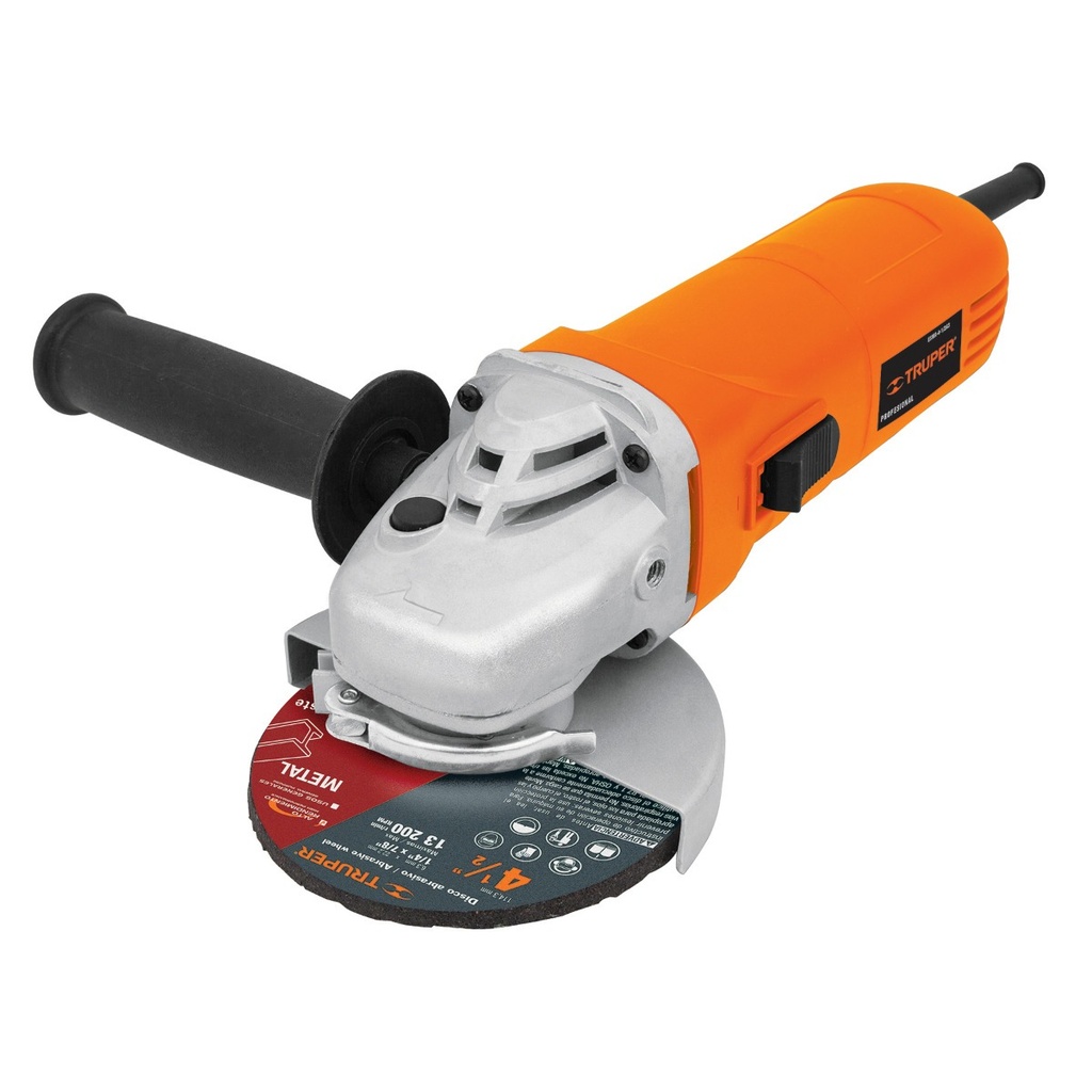 ESMERILADORA ANGULAR PROF. 4 1/2" 800 W 5.9A 11000RPM MOD.ESMA-4-1/2A9 REF.16683 MARCA TRUPER