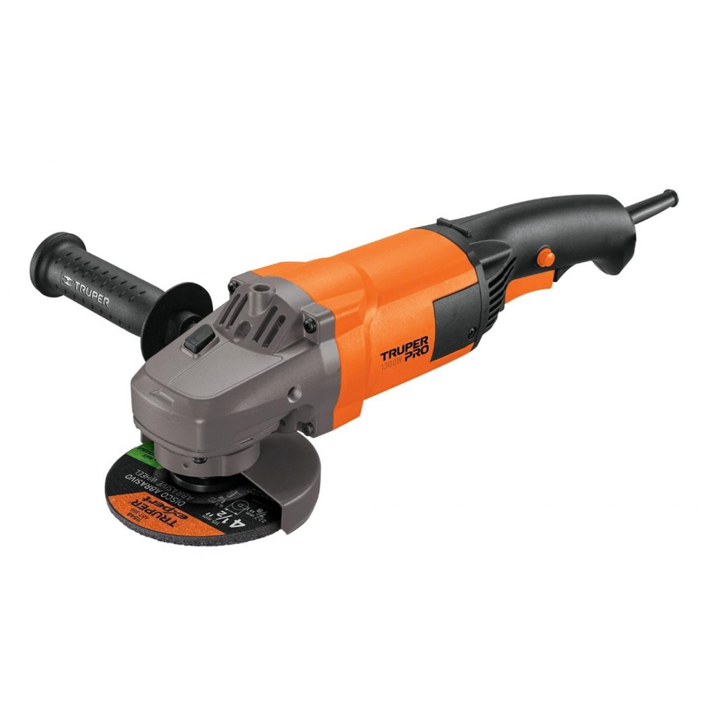 ESMERILADORA ANGULAR PROF. 4 1/2" 1300 W 10 A 9000 RPM MOD.ESMA-4-1/2A10 REF.16684 MARCA TRUPER