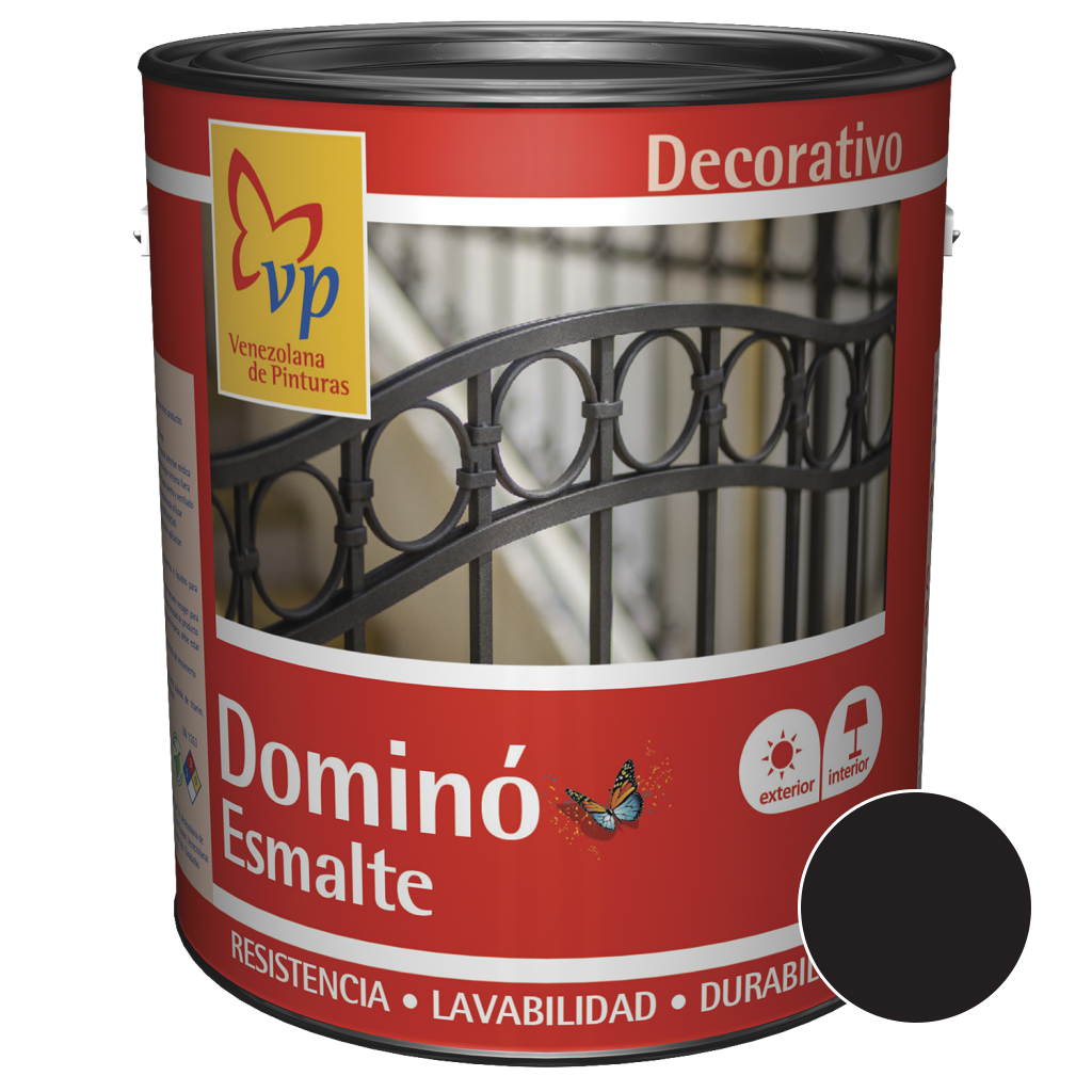 ESMALTE MATE DOMINO COLOR NEGRO MATE 1 GL REF. 10264268 MARCA VP