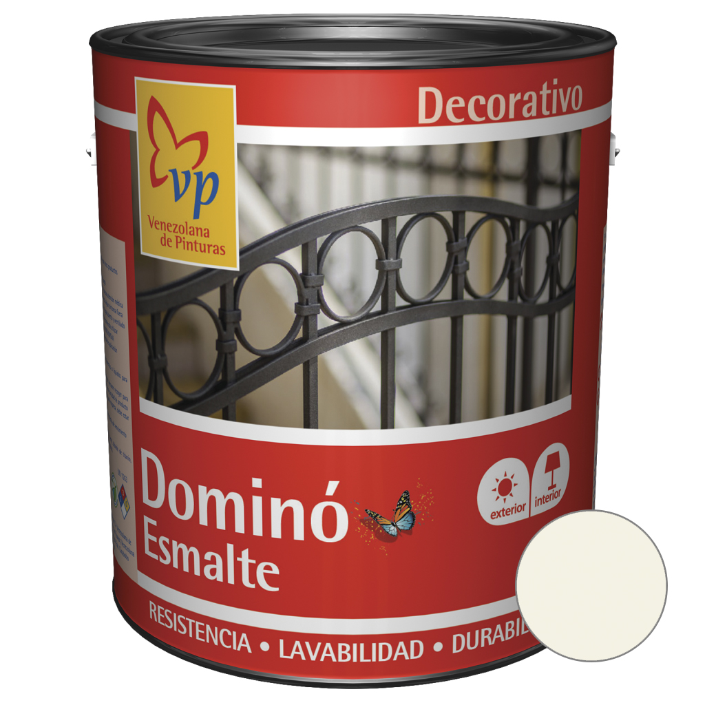 ESMALTE BRILLANTE DOMINO COLOR BLANCO SIERRA 1 GL REF. 10264296 MARCA VP