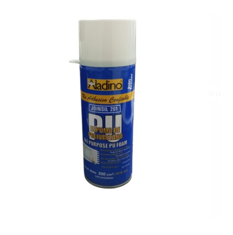 ESPUMA POLIURETANO EXPANSIVA AISLANTE 300 ML REF. CA15 COD 756685 MARCA ALADINO