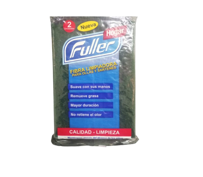 ESPONJA DE TRABAJO PESADO 2 PZA FIBRA LIMPIADORA OLLAS -SARTENES REF. 1301054 / 008630 MARCA FULLER