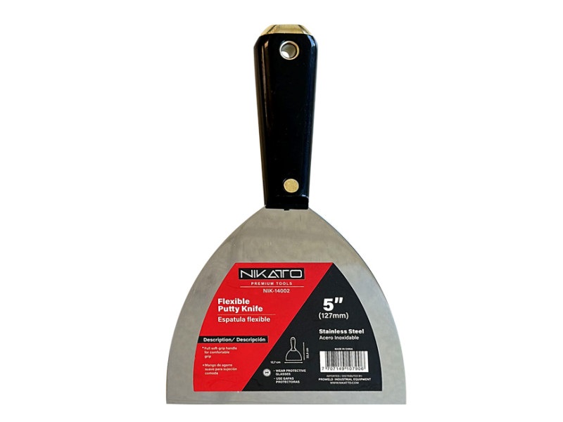ESPATULA MANGO PLATICO FLEXIBLE 5" REF. NIK- 14002 MARCA NIKATTO