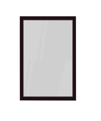 ESPEJO DECORATIVO MDF 15MM 40 X30 CM WENGUE ALTO BRILLO REF. 00401177 MARCA PIERROT