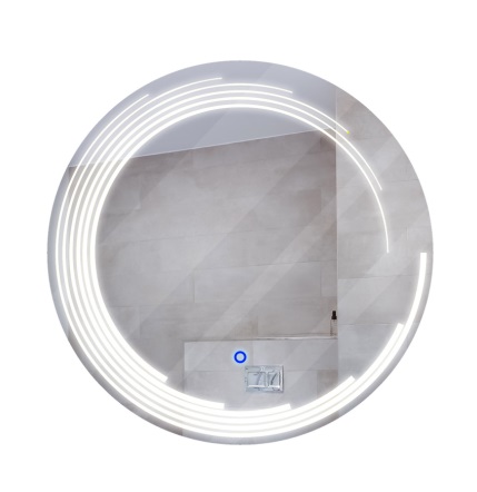 ESPEJO DE BAÑO REDONDO HALF CURVE 58CM 3000K - 6000K DIMEABLE / LED CCT SENSOR TOUCH MARCA PIERROT