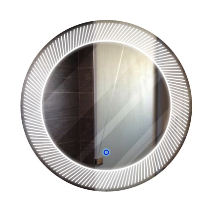 ESPEJO DE BAÑO REDONDO SOLAR RAY 58CM 3000K - 6000K DIMEABLE / LED CCT SENSOR TOUCH MARCA PIERROT