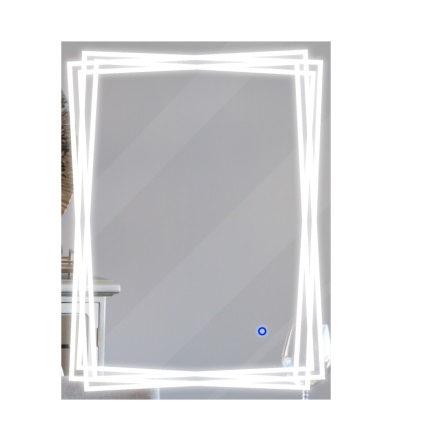 ESPEJO DE BAÑO RECTANGULAR MULTIVERSE 80 X 60CM 6000K DIMEABLE / CCT LED SENSOR TOUCH MARCA PIERROT