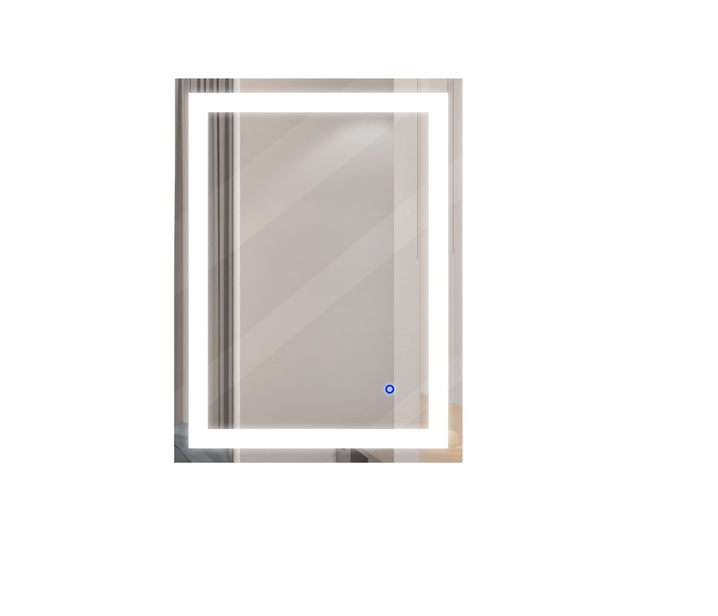 ESPEJO DE BAÑO CUADRADO STRIPE 80 X60 CM 3000K - 6000K DIMEABLE / LED CCT SENSOR TOUCH MARCA PIERROT