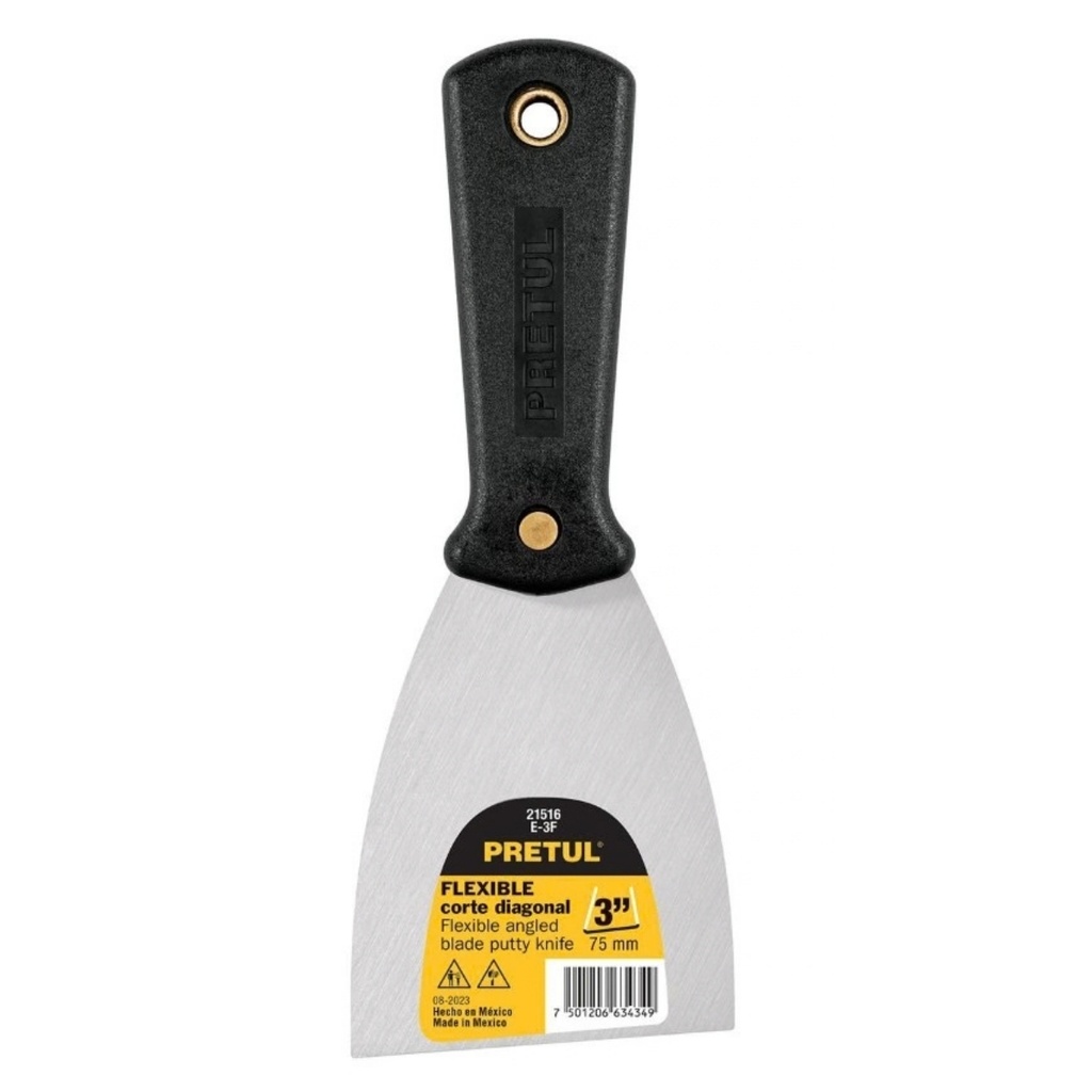 ESPATULA FLEX M/PLASTICO 3" MOD. E-3F REF. 21516 MARCA PRETUL