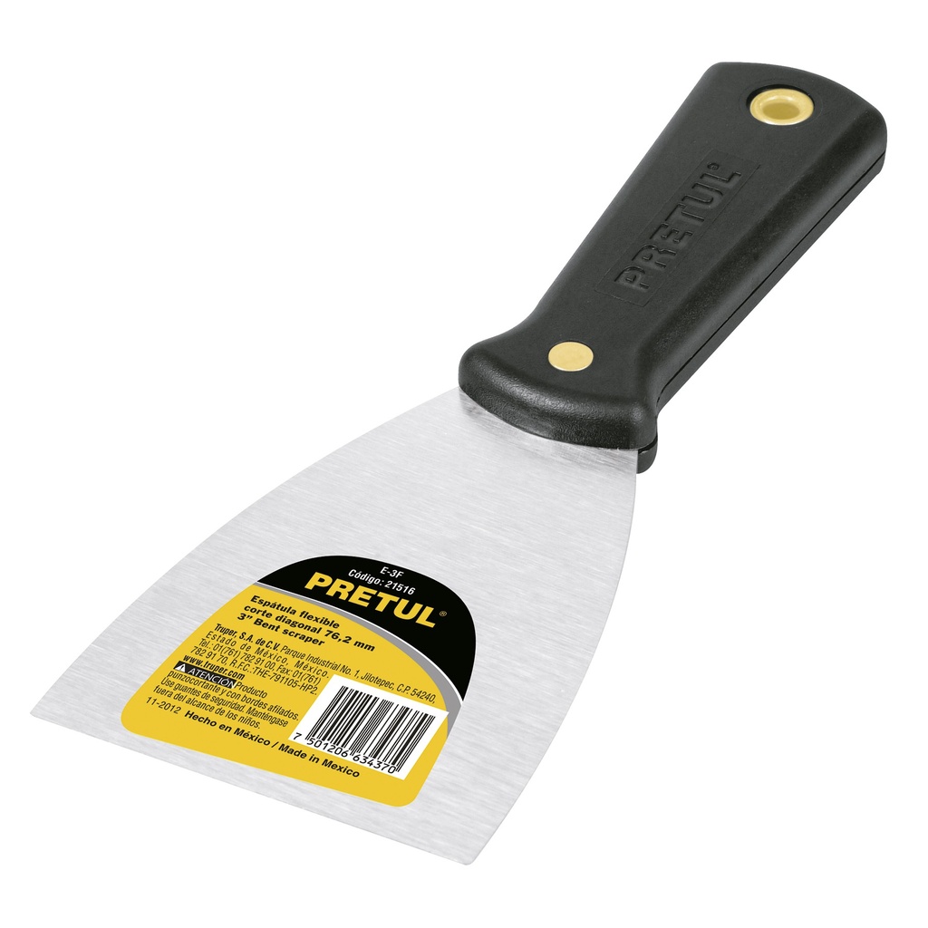 ESPATULA FLEX M/PLASTICO 4" MOD. E-4F REF. 21517 MARCA PRETUL