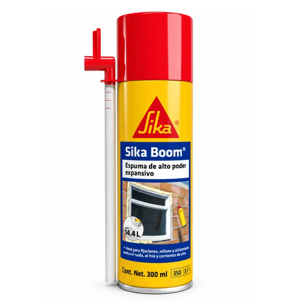 SIKABOOM ESPUMA POLIURETANO EXPANSIVA PARA RELLENO Y AISLANTE 300 ML REF.096824 MARCA SIKA