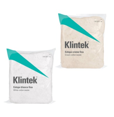 ESTOPA FINA DE ALGODON Y POLIESTER BOLSA 1 KG MOD. ESTO-1C REF. 57001 MARCA KLINTEK