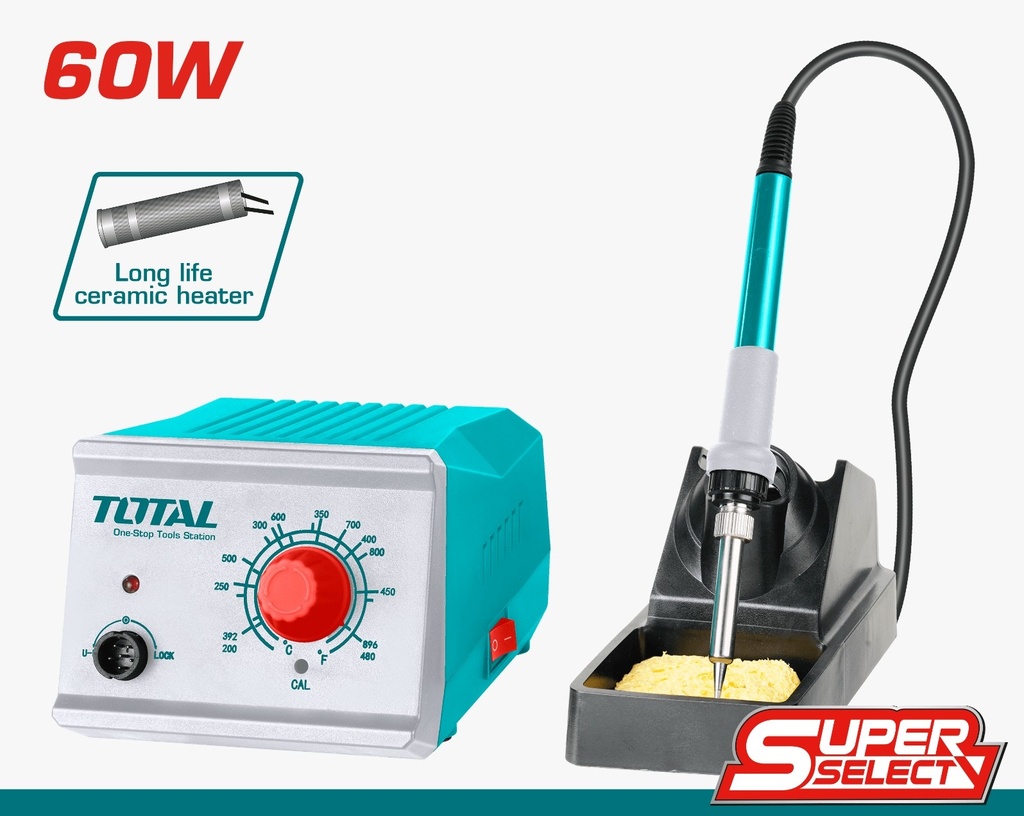 ESTACION DE SOLDAR 60W REF. UTET160911 MARCA TOTAL TOOLS
