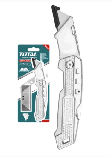 EXACTO CON MANGO DE ALUMINIO 61 X 19MM ( INCLUYE CUCHILLA) REF. THT5136138 MARCA TOTAL TOOLS