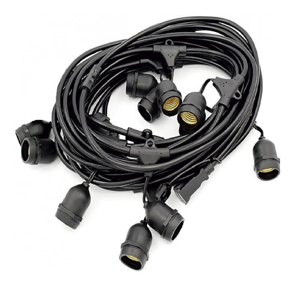 EXTENSION DE BOMBILLOS E27 110V VINTAGE 10 MTS SIN BOMBILLO REF. LD-1051 / 210519 MARCA ILUM-VEN