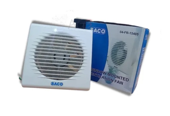 EXTRACTOR DE AIRE 6" PLASTICO CON PROTECTOR MOD. 04-FR-15407 REF. 15407 MARCA SACO