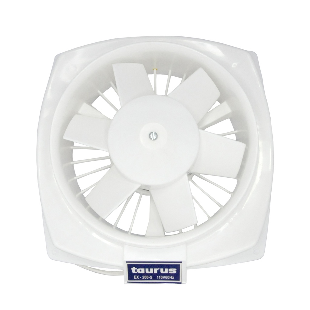 EXTRACTOR DE AIRE PLASTICO 8" ASPA 20CM 110V - 60HZ MOD. E-200-S REF. 000026 MARCA TAURUS