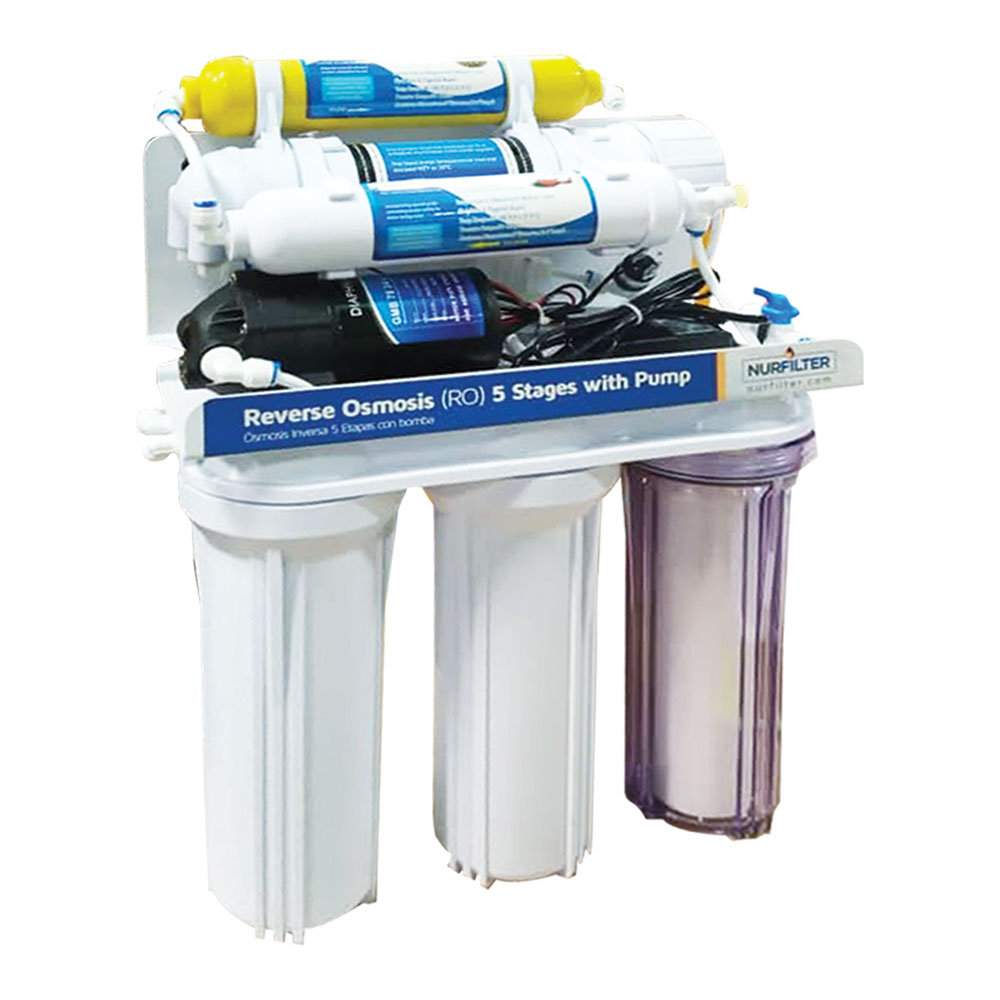 FILTRO OSMOSIS INV 50G-6 ETAPAS KIT COMPLETO C/BOMBA 110 V REF. A0150G-1 NURFILTER-GENPAR
