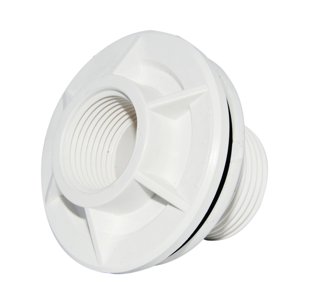 FLANCHE PVC CONEXION PARA TANQUE DE 3/4" ROSCABLE REF. FLA-H02 MARCA SEMILIC