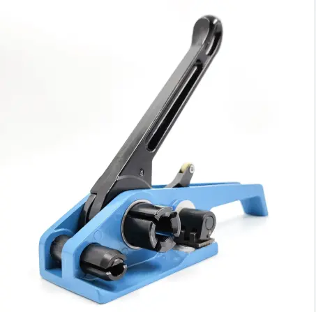 FLEJADORA MANUAL PARA FLEJE DE PROPILENO DE 5/8" Y 1/2" COLOR AZUL MOD. H-21