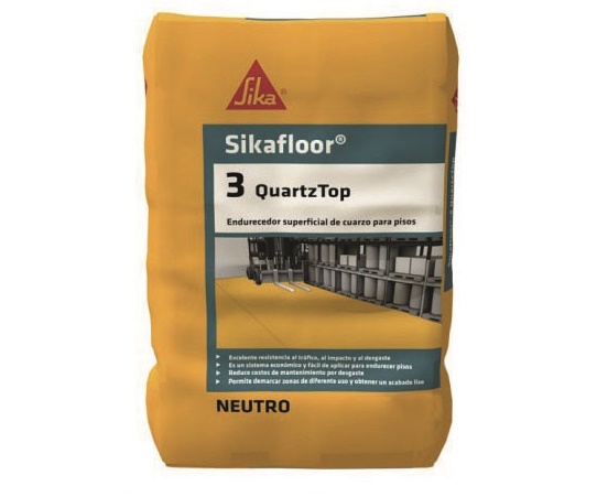 SIKAFLOOR 3 QUARTZ TOP ENDURECEDOR P/PISO DE CONCRETO FRESCO GRIS CLARO SACO 20 KGS REF. 642760 SIKA