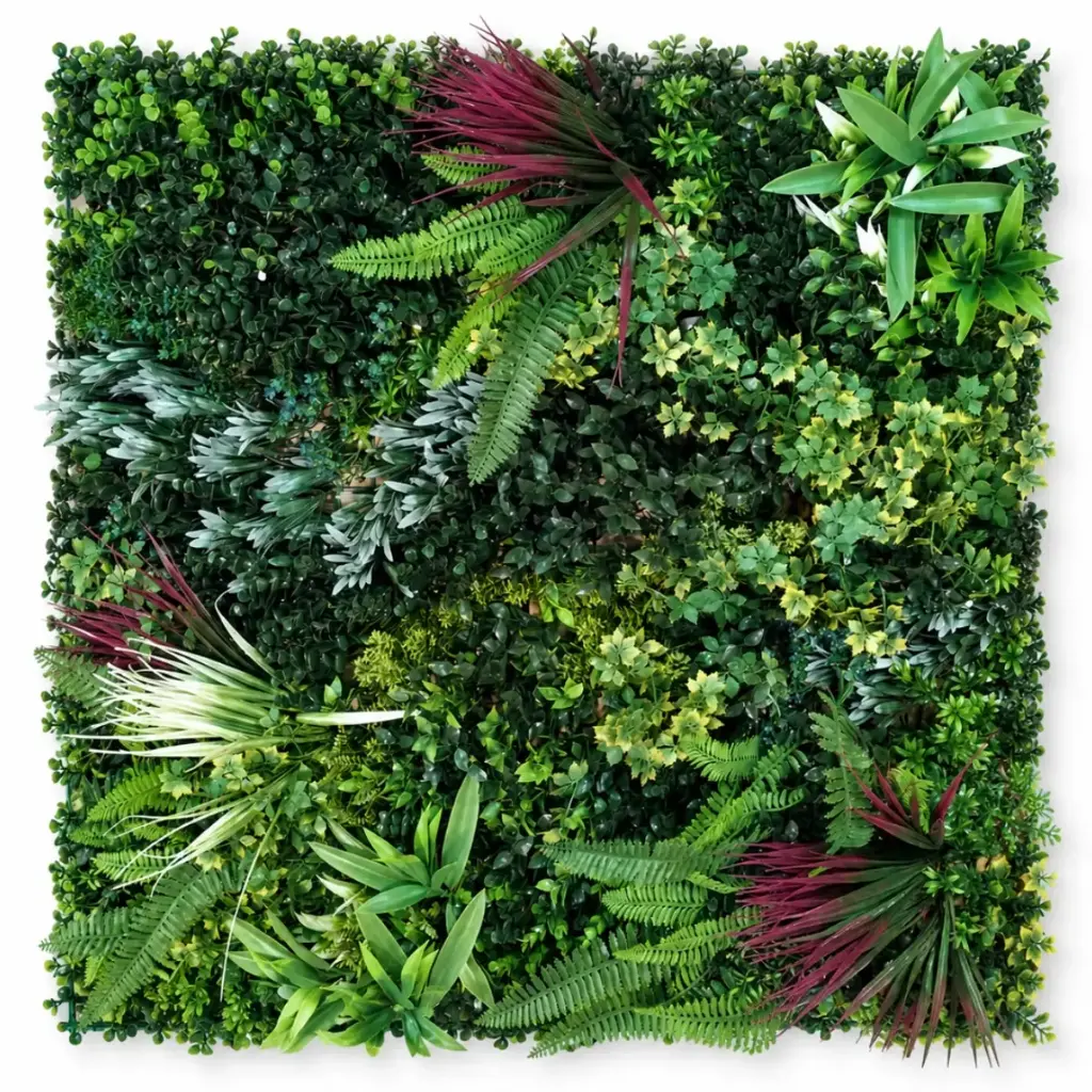 FOLLAJE ARTIFICIAL 3D / JARDIN DANUBIO 1.00 X 1.00 MTS REF. CCGF031 ( UNIDAD ) MARCA GENPAR DECOR