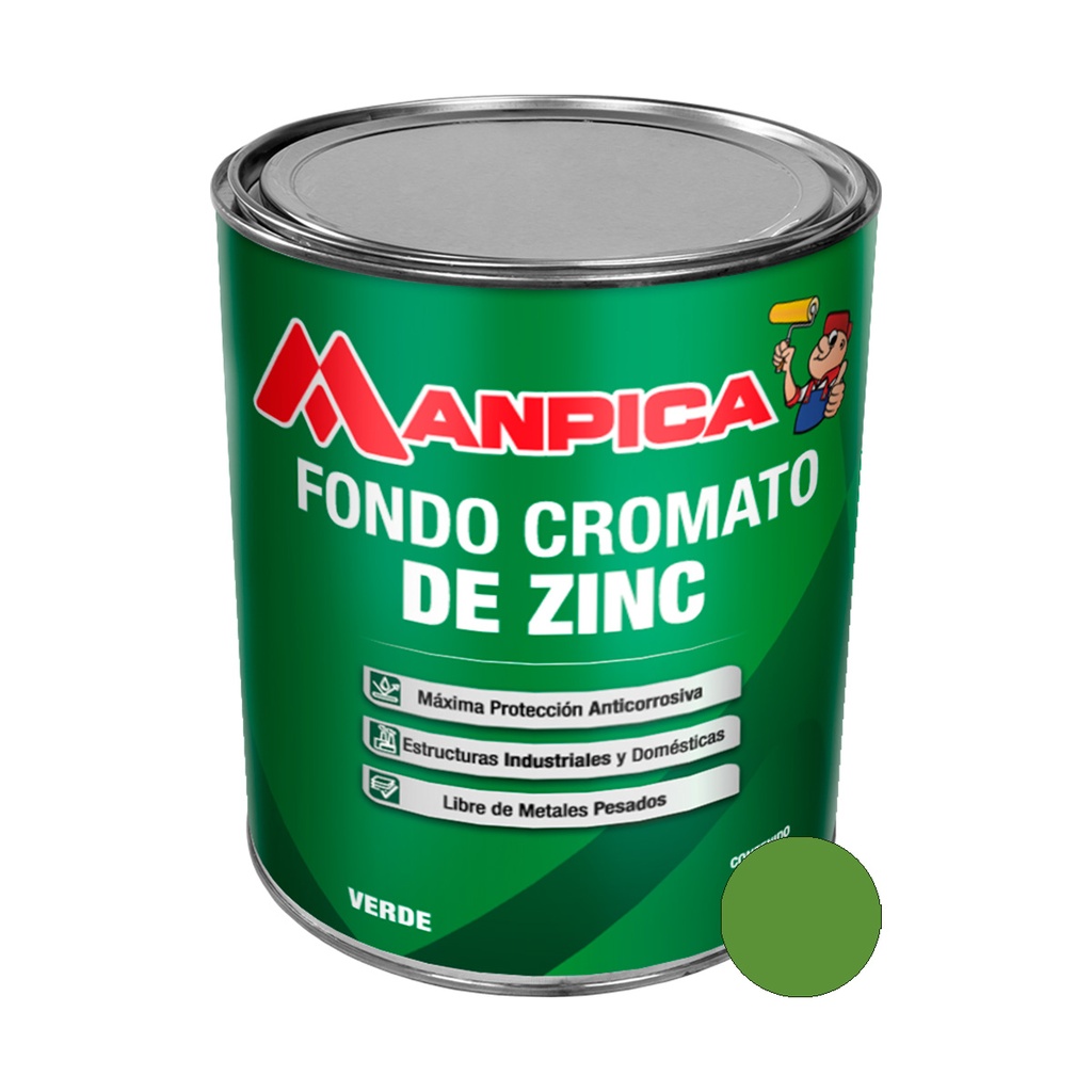 FONDO ANTICORROSIVO INDUSTRIAL CROMATO ZINC 1 GL REF. SFC-206-10 MARCA MANPICA