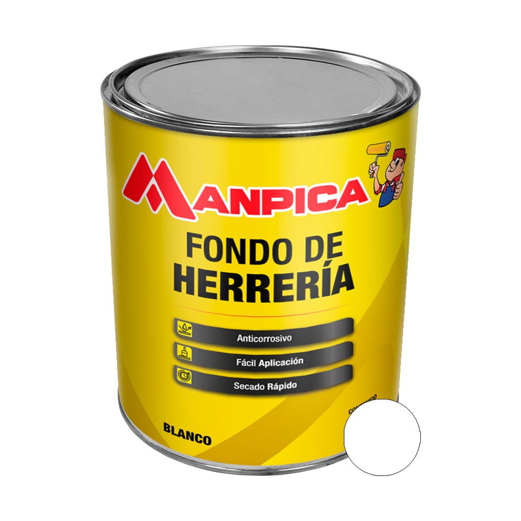 FONDO DE HERRERIA 1 GL COLOR BLANCO REF. SFH-100-10 MARCA MANPICA