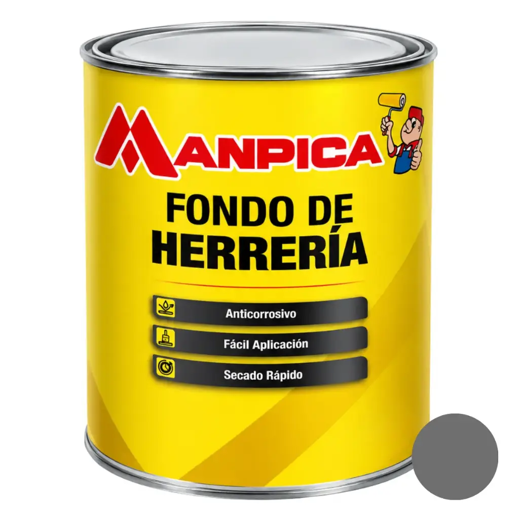 FONDO DE HERRERIA 1 GL COLOR GRIS REF. SFH-600-10 MARCA MANPICA