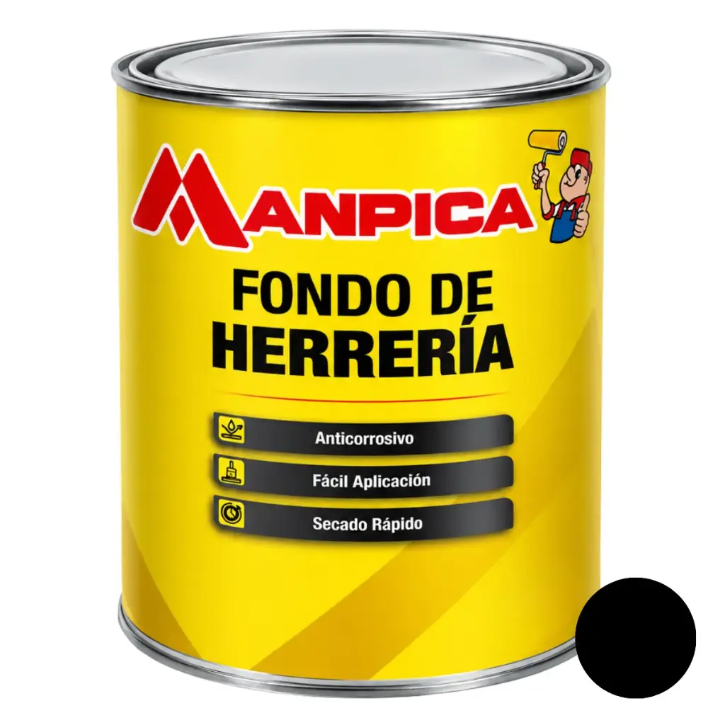 FONDO DE HERRERIA 1 GAL COLOR NEGRO REF. SFH-800-10 MARCA MANPICA
