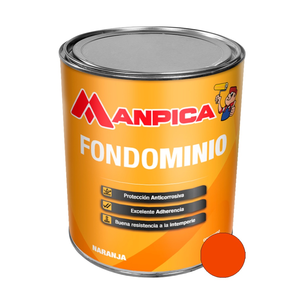 FONDO ANTICORROSIVO INDUSTRIAL MINIO ( NARANJA ) 1 GL REF. SFM-321-10 MARCA MANPICA