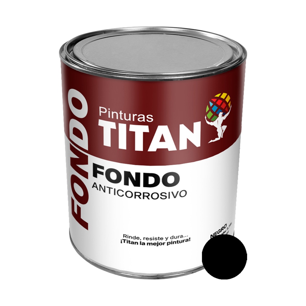 FONDO DE HERRERIA TITAN 1 GL COLOR NEGRO REF. SFT-800 MARCA MANPICA