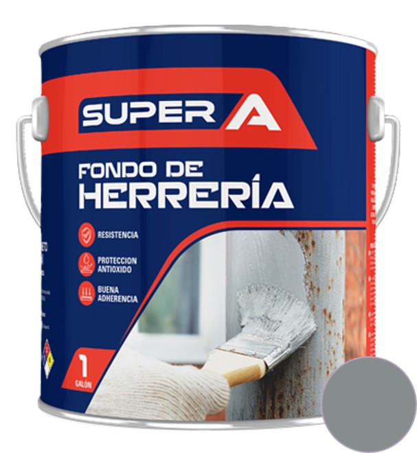 FONDO DE HERRERIA 1 GL COLOR GRIS REF. 00800100101008 MARCA SUPER A