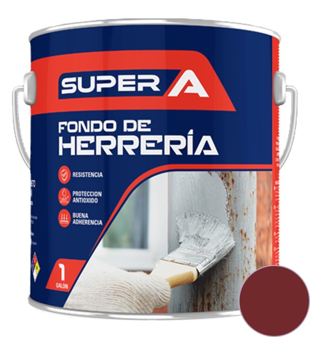 FONDO DE HERRERIA 1 GL COLOR ROJO REF. 00800100101015 MARCA SUPER A