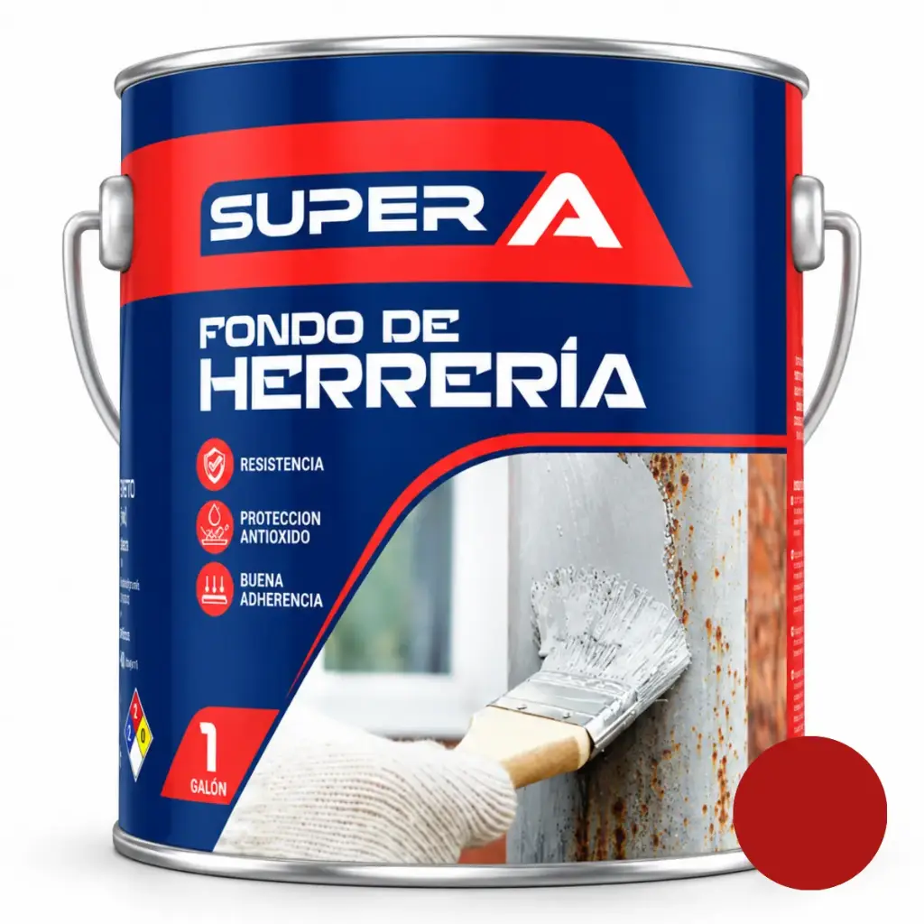 FONDO DE HERRERIA 1 GL COLOR ROJO REF. 00800100101015 MARCA SUPER A