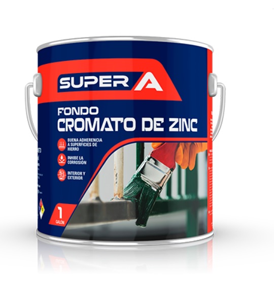 FONDO ANTICORROSIVO INDUSTRIAL CROMATO ZINC 1 GL REF. MARCA SUPER A