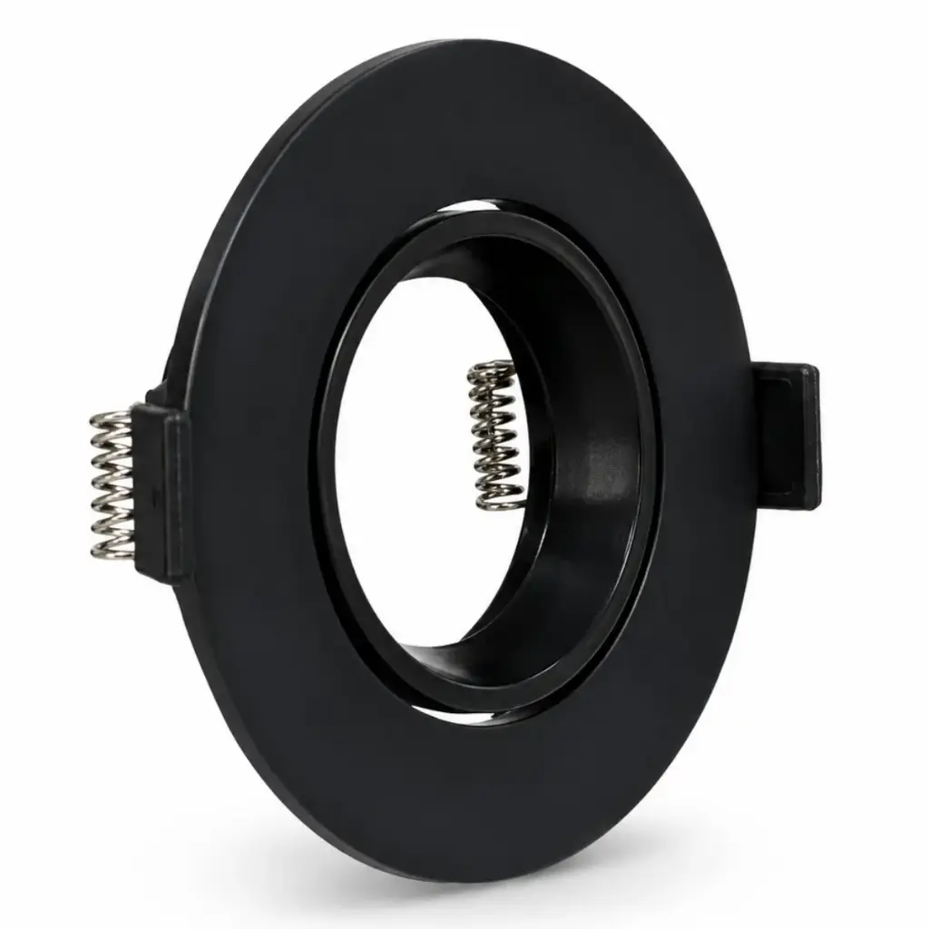 APLIQUE SPOT REDONDO P/ GU10 PC 90 X 25 MM C/ SOCKET - HOLE 75 - NEGRO REF. AI-RD02-BK ARTIG LIGHT